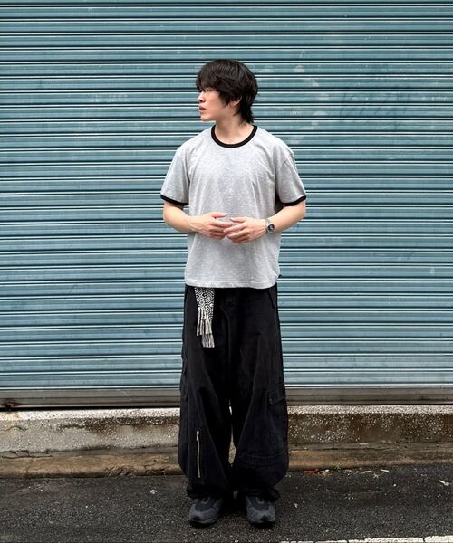 JUAN HOMME(ジュアンオム)の「クロップフィットリンガーハーフスリーブ(メランジグレー)(Tシャツ/カットソー・メンズ・その他・SMALL/MEDIUM/LARGE)」の8枚目の写真