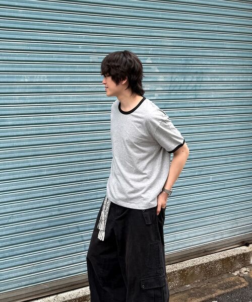 JUAN HOMME(ジュアンオム)の「クロップフィットリンガーハーフスリーブ(メランジグレー)(Tシャツ/カットソー・メンズ・その他・SMALL/MEDIUM/LARGE)」の9枚目の写真