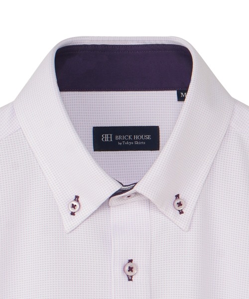 TOKYO SHIRTS（トウキョウシャツ）の「ビズポロ コンフォートドライ 半袖ポロシャツ（ポロシャツ・メンズ・パープル・XL/LL/S）」の6枚目の写真