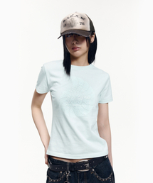 AAKAM（アーカム）の「Ammonite Half Top (Mint)（Tシャツ/カットソー）」