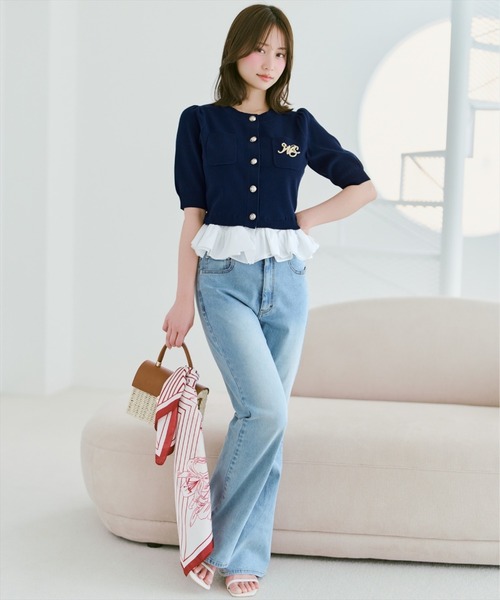 WILLSELECTION(ウィルセレクション)の「フリルヘムドッキングカーディガン(カーディガン/ボレロ・レディース・ホワイト系その他/ネイビー/ラベンダー/イエロー/ピンク・FREE)」の15枚目の写真