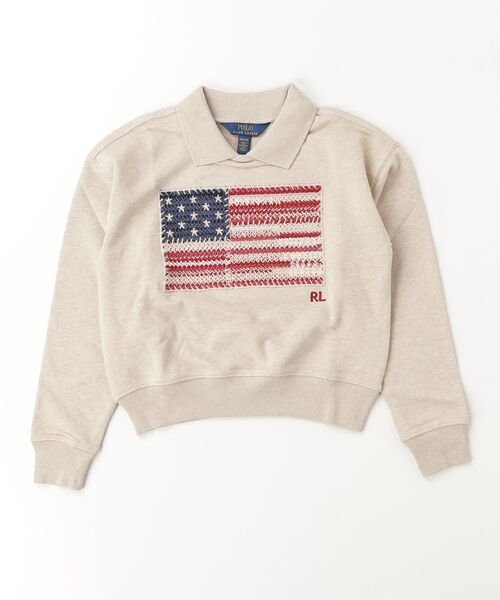 POLO RALPH LAUREN CHILDRENSWEAR(ポロ ラルフ ローレン チルドレンズウェア)の「フラッグ テリー カラード スウェットシャツ(スウェット・キッズ・ブラウン系6・L/M/S/XL)」の3枚目の写真