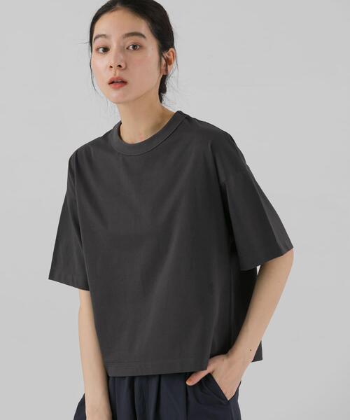 EKAL(エカル)の「『UR TECH ひやサラクール』ロゴ刺繍 Tシャツ(Tシャツ/カットソー・レディース・イエロー/ホワイト/チャコールグレー・ONE)」の14枚目の写真