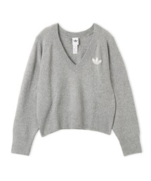 adidas ESSENTIALS KNIT SWEATSHIRT / アディダス エッセンシャルズ ニット スウェットシャツ