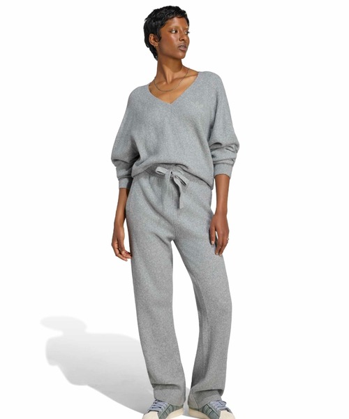 adidas(アディダス)の「adidas ESSENTIALS KNIT SWEATSHIRT / アディダス エッセンシャルズ ニット スウェットシャツ(ニット/セーター・レディース・グレー・S/M/L)」の10枚目の写真
