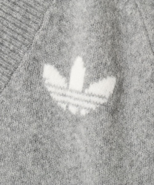 adidas(アディダス)の「adidas ESSENTIALS KNIT SWEATSHIRT / アディダス エッセンシャルズ ニット スウェットシャツ(ニット/セーター・レディース・グレー・S/M/L)」の6枚目の写真