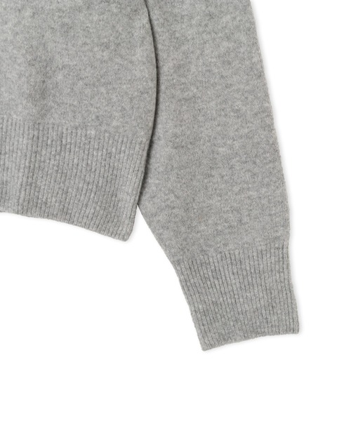 adidas(アディダス)の「adidas ESSENTIALS KNIT SWEATSHIRT / アディダス エッセンシャルズ ニット スウェットシャツ(ニット/セーター・レディース・グレー・S/M/L)」の7枚目の写真