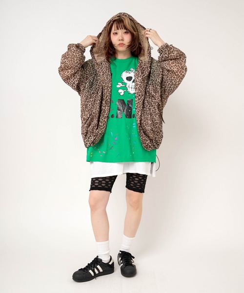 RNA(アールエヌエー)の「M2698 【PINKMOTEL】スカルプリントTEE(Tシャツ/カットソー・レディース・アッシュグレー/ラベンダー/グリーン・MEDIUM)」の20枚目の写真