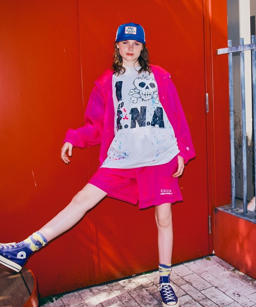 RNA(アールエヌエー)の「M2698 【PINKMOTEL】スカルプリントTEE(Tシャツ/カットソー・レディース・アッシュグレー/ラベンダー/グリーン・MEDIUM)」の14枚目の写真