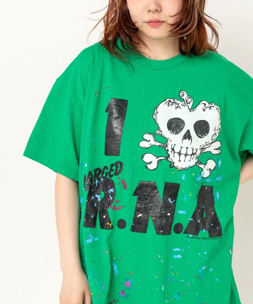 RNA(アールエヌエー)の「M2698 【PINKMOTEL】スカルプリントTEE(Tシャツ/カットソー・レディース・アッシュグレー/ラベンダー/グリーン・MEDIUM)」の7枚目の写真