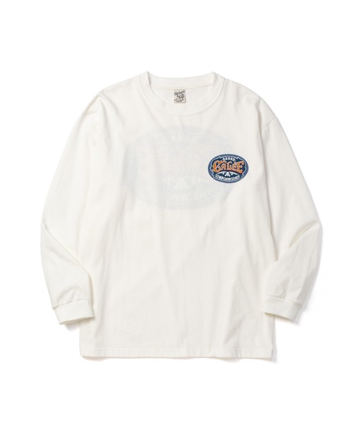 CALEE(キャリー)の「VINTAGE TYPE SIGNBOARD L/ S TEE <NATURALLY PAINT DESIGN>(Tシャツ/カットソー・メンズ・ブラック/ホワイト/ブラック系その他・LARGE/X-LARGE/MEDIUM/XX-LARGE)」の1枚目の写真