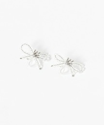 クリアボールリボンノンホールピアス / 676375