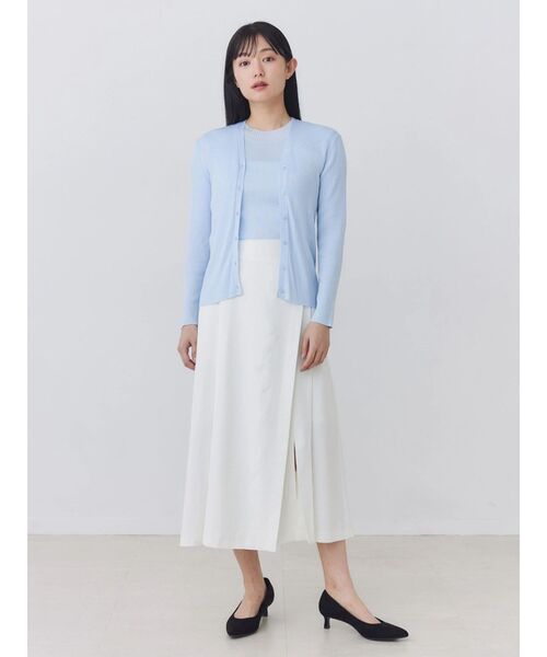 TONAL(トーナル)の「【HEAT BARRIER】ラップトラペーズスカート(スカート・レディース・ベージュ/オフホワイト/ネイビー・SMALL/MEDIUM)」の8枚目の写真