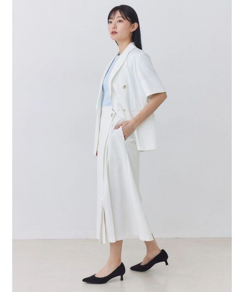 TONAL(トーナル)の「【HEAT BARRIER】ラップトラペーズスカート(スカート・レディース・ベージュ/オフホワイト/ネイビー・SMALL/MEDIUM)」の11枚目の写真