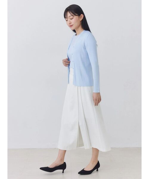 TONAL(トーナル)の「【HEAT BARRIER】ラップトラペーズスカート(スカート・レディース・ベージュ/オフホワイト/ネイビー・SMALL/MEDIUM)」の12枚目の写真