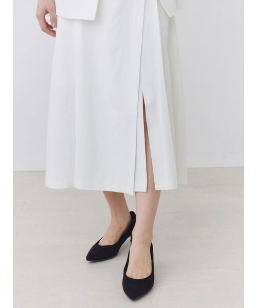 TONAL(トーナル)の「【HEAT BARRIER】ラップトラペーズスカート(スカート・レディース・ベージュ/オフホワイト/ネイビー・SMALL/MEDIUM)」の13枚目の写真