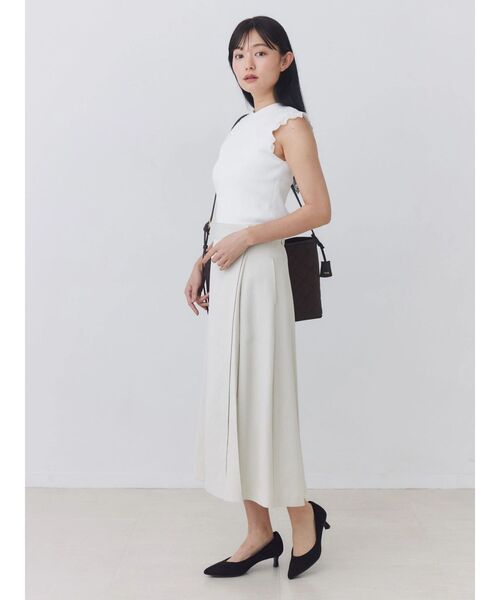 TONAL(トーナル)の「【HEAT BARRIER】ラップトラペーズスカート(スカート・レディース・ベージュ/オフホワイト/ネイビー・SMALL/MEDIUM)」の15枚目の写真