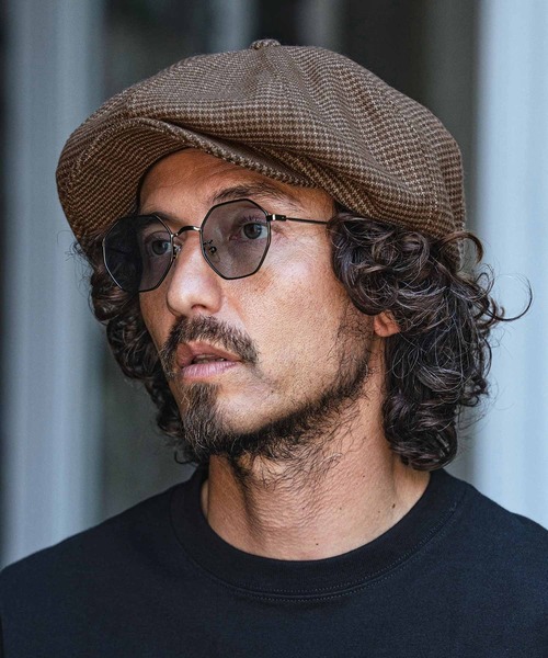CAMBIO（カンビオ）の「mko13696- Mini Check Classic Casquette キャスケット(OP-262-BO015)（キャスケット・メンズ・ブラウン/ブラック・FREE）」の2枚目の写真