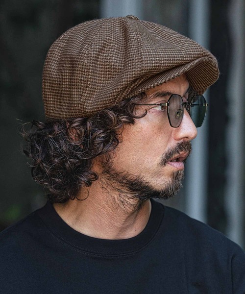 CAMBIO（カンビオ）の「mko13696- Mini Check Classic Casquette キャスケット(OP-262-BO015)（キャスケット・メンズ・ブラウン/ブラック・FREE）」の4枚目の写真