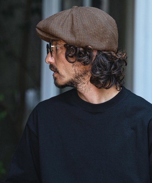 CAMBIO（カンビオ）の「mko13696- Mini Check Classic Casquette キャスケット(OP-262-BO015)（キャスケット・メンズ・ブラウン/ブラック・FREE）」の5枚目の写真