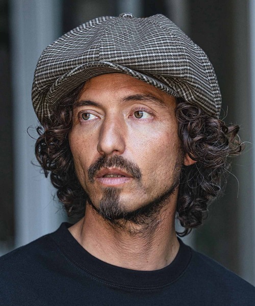 CAMBIO（カンビオ）の「mko13696- Mini Check Classic Casquette キャスケット(OP-262-BO015)（キャスケット・メンズ・ブラウン/ブラック・FREE）」の6枚目の写真