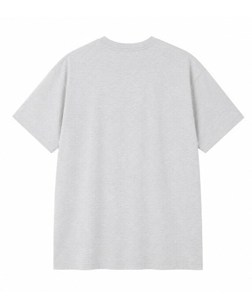 FreeZone(フリーゾーン)の「ピンクリボン・レースリボンプリント 半袖Tシャツ(Tシャツ/カットソー・メンズ・ホワイト/ブラック/グレー系/ダークグレー・F)」の10枚目の写真