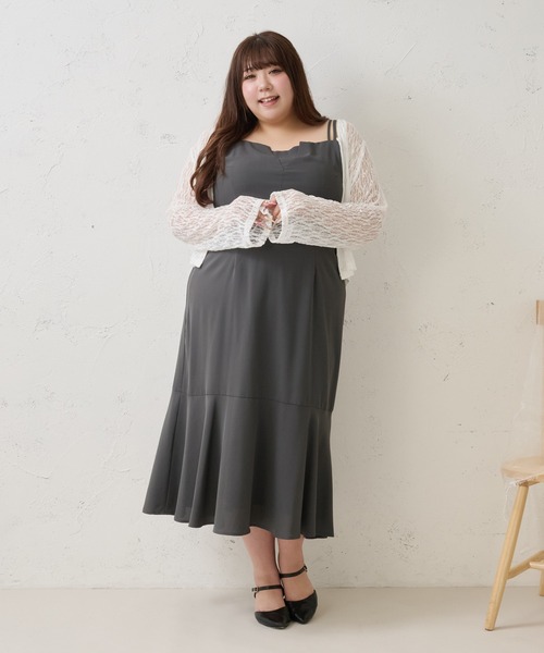 Louiosy(ルオシー)の「【Louiosy】【大きいサイズ】レースカーディガン(カーディガン/ボレロ・レディース・ライトブルー/ダークブラウン/オフホワイト/ライトイエロー・4L/3L)」の17枚目の写真
