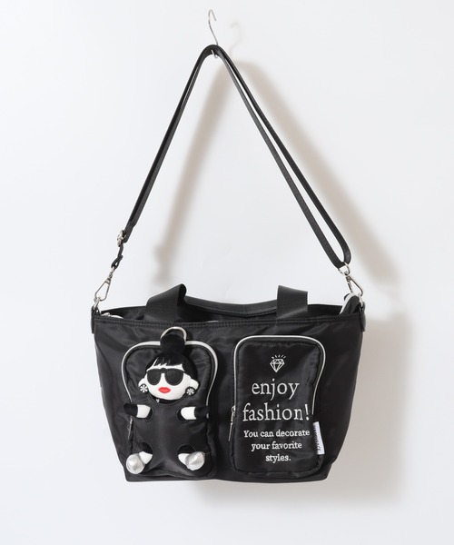 HAPPY FACE(ハッピーフェイス)の「EMMA ドール付2WAYバッグ(ショルダーバッグ・レディース・ブラック・ONE SIZE)」の8枚目の写真
