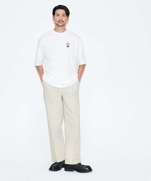 coca(coca)(コカ)の「リネンブレンドブロードワンタックワイドストレートパンツ(スラックス・メンズ・アイボリー/ブラウン・L/M/XL)」の11枚目の写真