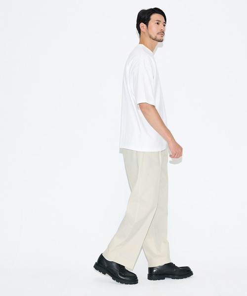 coca(coca)(コカ)の「リネンブレンドブロードワンタックワイドストレートパンツ(スラックス・メンズ・アイボリー/ブラウン・L/M/XL)」の12枚目の写真