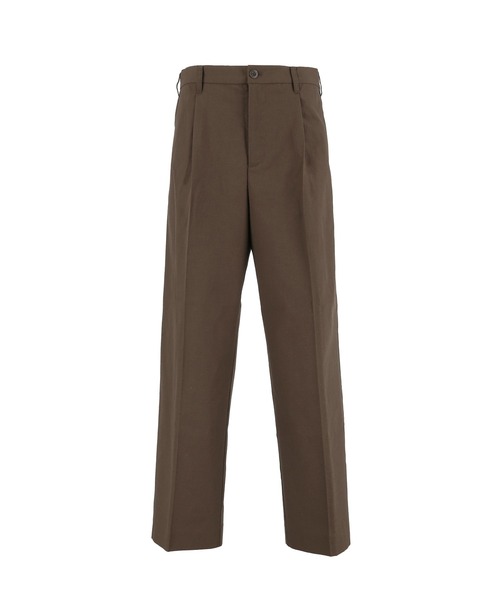 coca(coca)(コカ)の「リネンブレンドブロードワンタックワイドストレートパンツ(スラックス・メンズ・アイボリー/ブラウン・L/M/XL)」の15枚目の写真