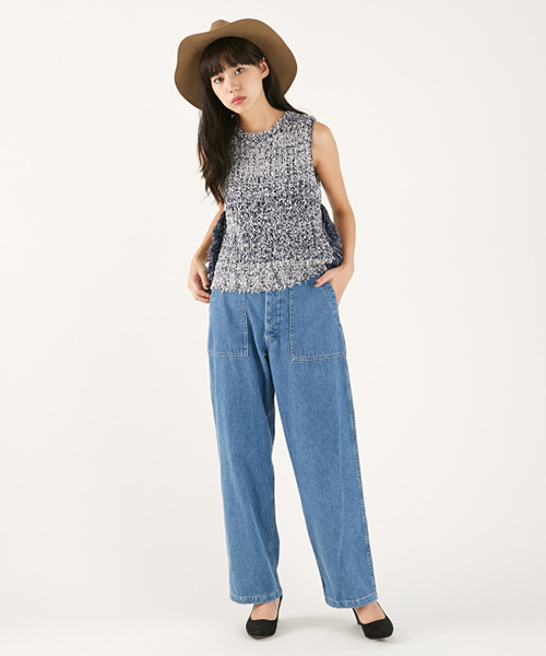 MOUSSY(マウジー)の「DENIM WORKERS WIDE PT(デニムパンツ・レディース・ブルー・26inch/27inch/24inch/25inch)」の14枚目の写真