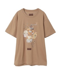 カフェカールプリントTシャツ