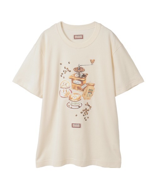 KARL HELMUT(カールヘルム)の「カフェカールプリントTシャツ(Tシャツ/カットソー・メンズ・レッド/ブラック/ベージュ/キナリ・LARGE/MEDIUM)」の2枚目の写真