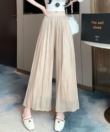シアー感エアリープリーツパンツ