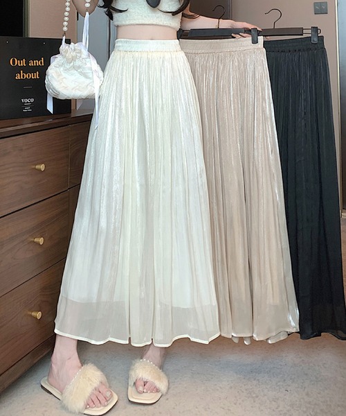 2ly2(トゥーリートゥー)の「シアー感エアリープリーツパンツ(その他パンツ・レディース・アイボリー/ベージュ/ブラック・FREE)」の9枚目の写真