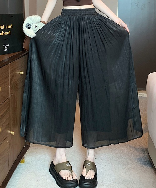 2ly2(トゥーリートゥー)の「シアー感エアリープリーツパンツ(その他パンツ・レディース・アイボリー/ベージュ/ブラック・FREE)」の11枚目の写真