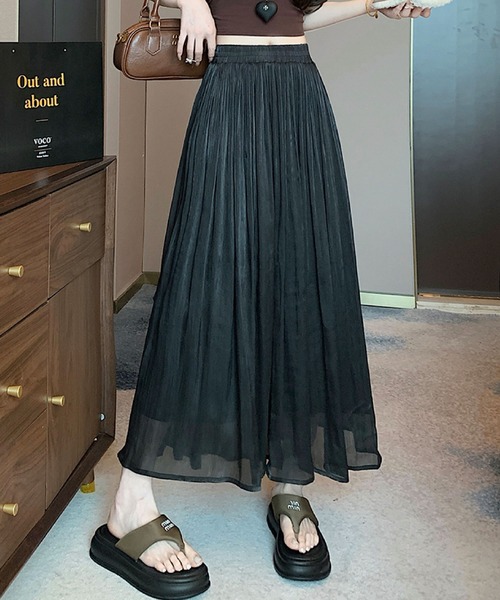 2ly2(トゥーリートゥー)の「シアー感エアリープリーツパンツ(その他パンツ・レディース・アイボリー/ベージュ/ブラック・FREE)」の12枚目の写真