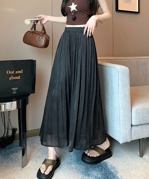 2ly2(トゥーリートゥー)の「シアー感エアリープリーツパンツ(その他パンツ・レディース・アイボリー/ベージュ/ブラック・FREE)」の14枚目の写真