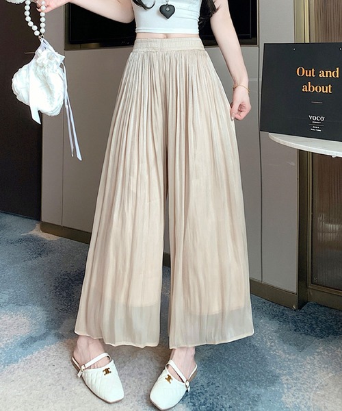 2ly2(トゥーリートゥー)の「シアー感エアリープリーツパンツ(その他パンツ・レディース・アイボリー/ベージュ/ブラック・FREE)」の17枚目の写真