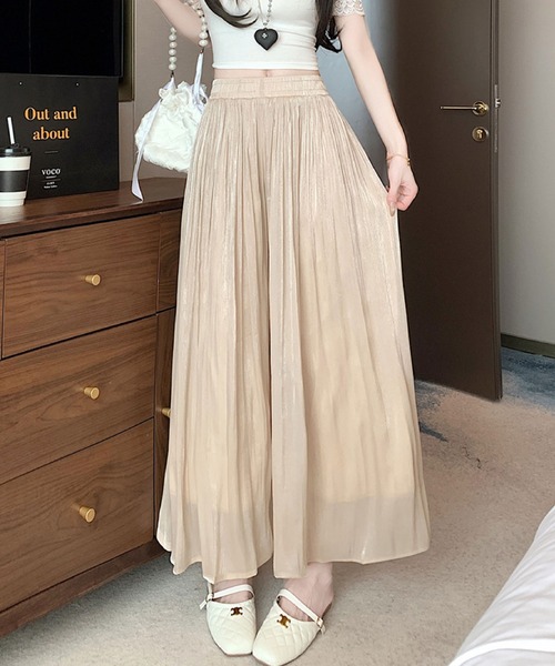 2ly2(トゥーリートゥー)の「シアー感エアリープリーツパンツ(その他パンツ・レディース・アイボリー/ベージュ/ブラック・FREE)」の19枚目の写真