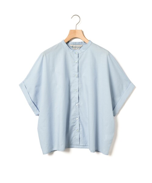 MidiUmi（ミディウミ）の「MidiUmi シャンブレーワイドシャツ（シャツ/ブラウス・レディース・ネイビー/ライトブルー/ホワイト系その他/ブラック系その他・FREE）」の4枚目の写真