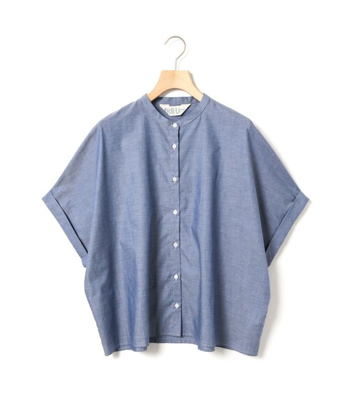 MidiUmi（ミディウミ）の「MidiUmi シャンブレーワイドシャツ（シャツ/ブラウス・レディース・ネイビー/ライトブルー/ホワイト系その他/ブラック系その他・FREE）」の5枚目の写真
