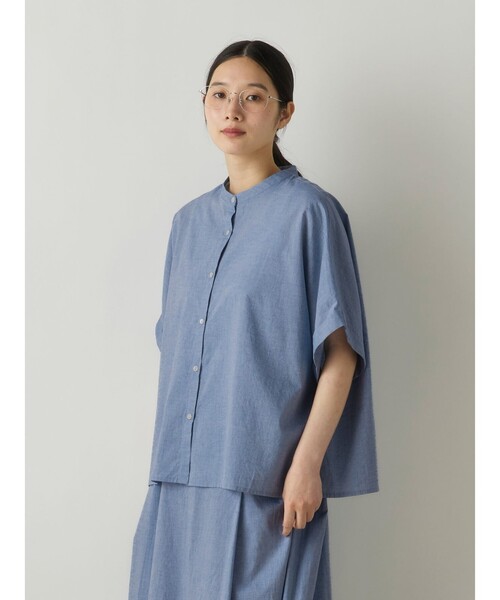 MidiUmi（ミディウミ）の「MidiUmi シャンブレーワイドシャツ（シャツ/ブラウス・レディース・ネイビー/ライトブルー/ホワイト系その他/ブラック系その他・FREE）」の12枚目の写真