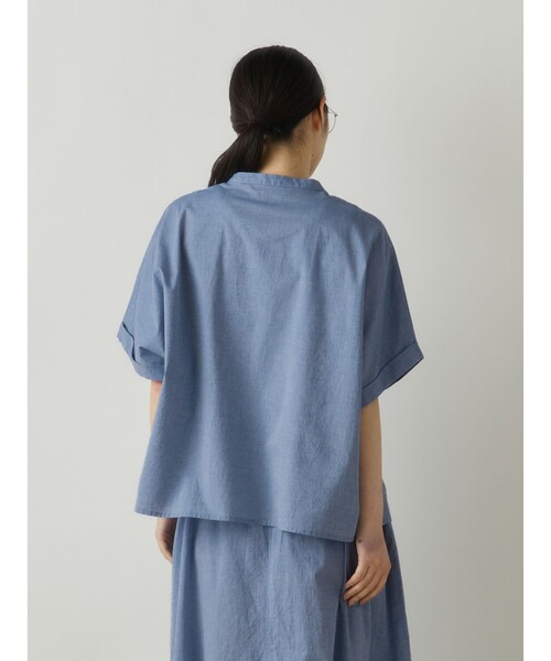 MidiUmi（ミディウミ）の「MidiUmi シャンブレーワイドシャツ（シャツ/ブラウス・レディース・ネイビー/ライトブルー/ホワイト系その他/ブラック系その他・FREE）」の14枚目の写真