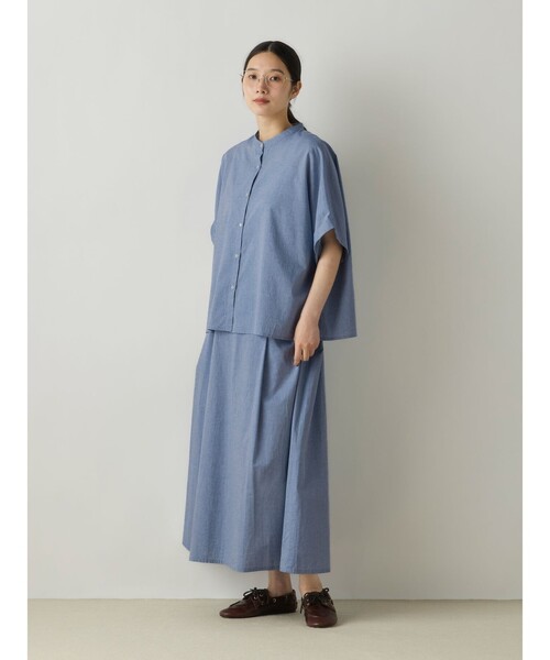 MidiUmi（ミディウミ）の「MidiUmi シャンブレーワイドシャツ（シャツ/ブラウス・レディース・ネイビー/ライトブルー/ホワイト系その他/ブラック系その他・FREE）」の17枚目の写真
