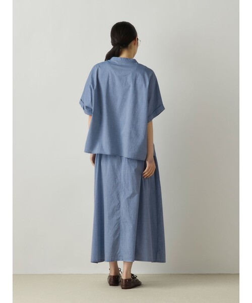 MidiUmi（ミディウミ）の「MidiUmi シャンブレーワイドシャツ（シャツ/ブラウス・レディース・ネイビー/ライトブルー/ホワイト系その他/ブラック系その他・FREE）」の19枚目の写真
