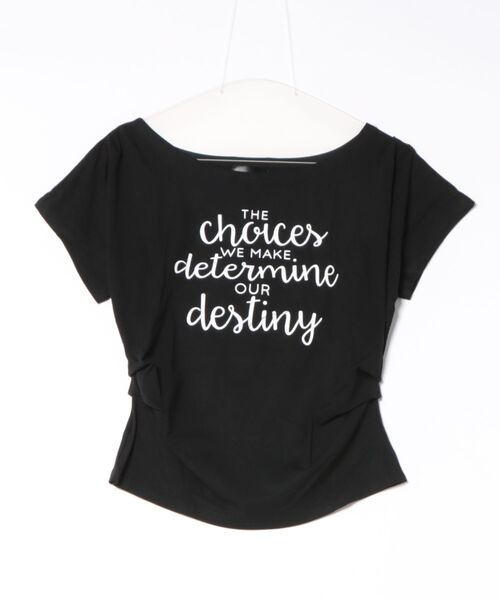 semuse(セミューズ)の「ロゴプリントワンショルダーTシャツ(Tシャツ/カットソー・レディース・ホワイト/グレー/ブラック・FREE)」の10枚目の写真