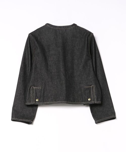 Traditional Weatherwear（トラディショナルウェザーウェア）の「ARKLEY A-LINE DENIM（デニムジャケット・レディース・ブラック・36/34）」の8枚目の写真