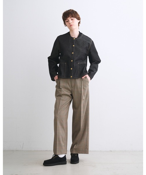 Traditional Weatherwear（トラディショナルウェザーウェア）の「ARKLEY A-LINE DENIM（デニムジャケット・レディース・ブラック・36/34）」の3枚目の写真